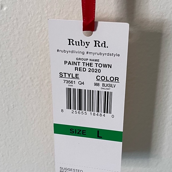 Ruby Rd. Black Metallic Glitter Cowl Neck Sweater - Picture 7 of 10